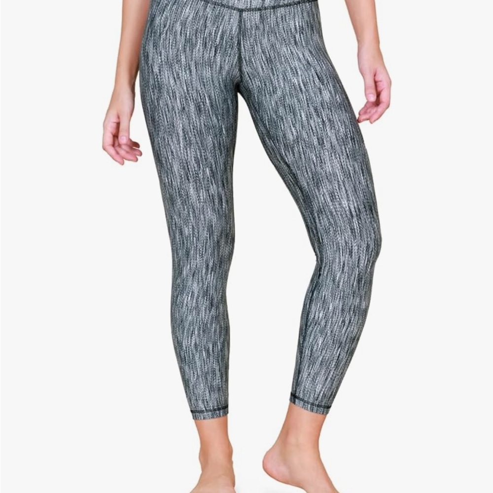 ODODOS Women's Gray Cross Waist 7/8 Yoga Leggings - XL
